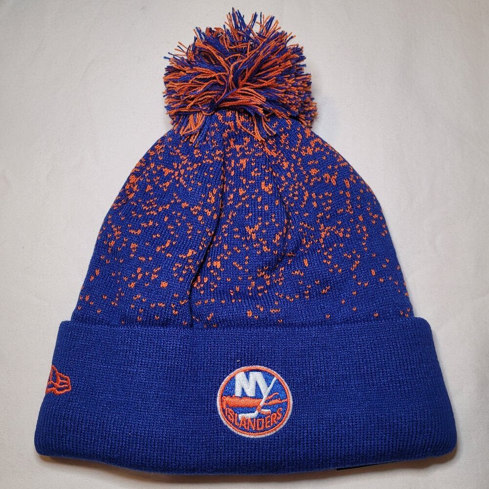 New York Islanders Beanie New Era Cuffed Knit Hat Pom NWT Hockey NHL - Picture 2 of 8